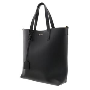SAINT LAURENT Toy Shopping Tote Bag Black Leather YSLAB